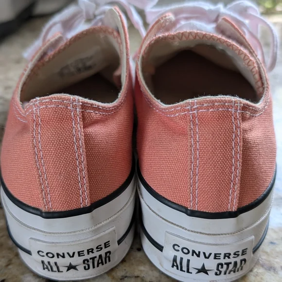 Converse All Star Coral Low Top Platform Sneakers - Picture 3 of 8